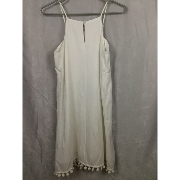 Sleeveless Lined Dress Southwestern Embroidered Front Sz‎ XS White by Miami - Picture 4 of 11